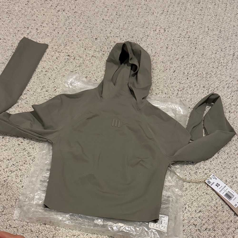 Adidas Fear of God Gray Hooded Crop Top